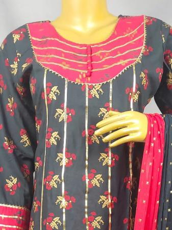 2 Tone Printed  Kurti with Sharara & matching Duptta